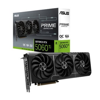 Видео карта Nvidia GF RTX 5060 Ti, 16GB, Asus Prime, OC, PCI-E 5.0, GDDR7, 128-bit, DisplayPort, HDMI | JAR Computers Asus GF RTX 5060 Ti 16GB Prime OC 90YV0MH2-M0NA00