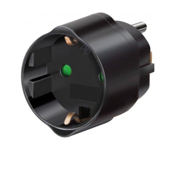 Преходник Brennenstuhl, Шуко/US, 220V, Черен | JAR Computers Преходен aдаптер Шуко/US Brennenstuhl