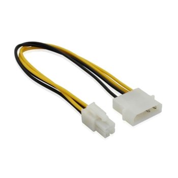 Преходник 4pin Molex към 4pin, за процесор | JAR Computers Преходник 4 -> 4Pin за процесор