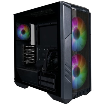Кутия Cooler Master HAF 500, E-ATX/ATX/mATX/mITX, 2x USB 3.2 Gen 1, прозорец, черна, без захранване | JAR Computers Cooler Master HAF 500 H500-KGNN-S00