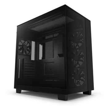 Кутия NZXT H9 Flow, ATX/mATX/Mini-ITX, 1x USB 3.2 Gen 2 Type-C, 2x USB 3.2 Gen 1 Type-A, с прозорец, черна, без захранване | JAR Computers Кутия NZXT H9 Flow черна CM-H91FB-01