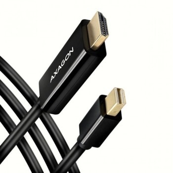Кабел AXAGON RVDM-HI14C2, от Mini DisplayPort(м) към HDMI(м), 1.8m, черен, 4K@30Hz | JAR Computers AXAGON RVDM-HI14C2
