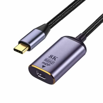 Преходник DeTech USB-C (м) към Mini DP(м), 8K, 60Hz, сив | JAR Computers DeTech USB Cm to Mini DPm gray