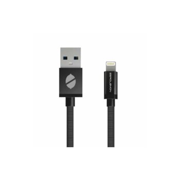 Кабел ZeroLemon USB A(м) към USB Lightning, 2m, черен | JAR Computers ZeroLemon USB A(м) to USB Lightn 2m Y330