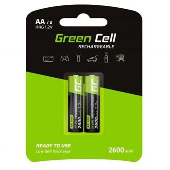 Green Cell 6 AA 2600mAh NiMH 2 бр. GR05-R6-2600mA