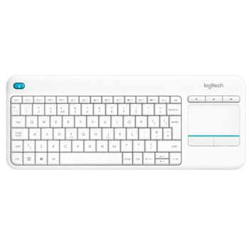 Клавиатура Logitech K400 PLUS, безжична, тъчпад, бяла, USB image