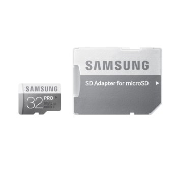 Samsung 32GB microSD Card Pro adapter UHS-1