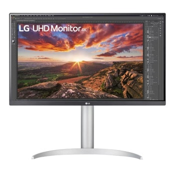 Монитор LG 27UP85NP-W, 27" (68.58 cm) IPS панел, 4K UHD, 5ms, 400 cd/m2, DisplayPort, HDMI, USB Type C, USB | JAR Computers LG 27UP85NP-W