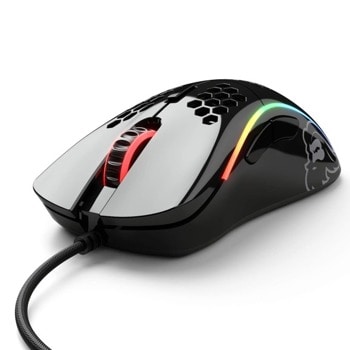 Мишка Glorious Модел D- (GLO-MS-DM-GB), оптична (12 000dpi), USB, лъскаво черна, геймърска, подсветка | JAR Computers Glorious GLO-MS-DM-GB