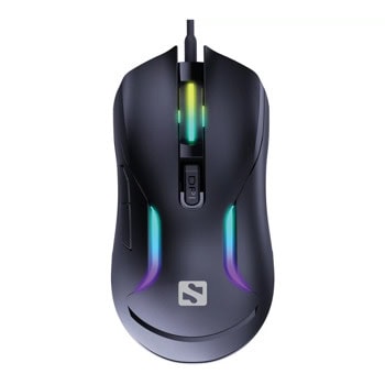Мишка Sandberg LightFlow 6D, оптична (3600 dpi), USB, черна, гейминг, RGB подсветка | JAR Computers Sandberg LightFlow 6D 640-27