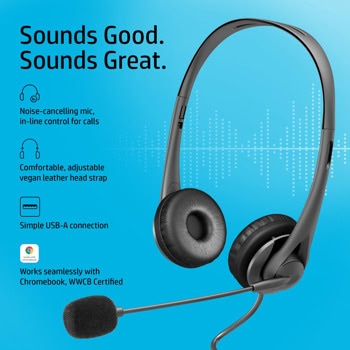 Слушалки HP Stereo USB Headset G2