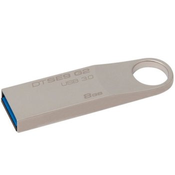 8GB Kingston SE9 G2, USB 3.0, сребриста