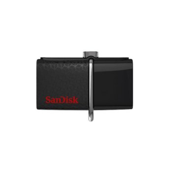Памет 64GB USB Flash Drive, SanDisk Ultra Dual DD2-064G-G46, OTG USB 3.0, черна | JAR Computers 64GB SanDisk Ultra Dual OTG USB 3.0 DD2-064G-G46