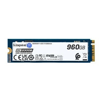 Памет SSD 960GB, Kingston Data Center DC2000B, NVMe, M.2 (2280), скорост на четене до 7000MB/s, скорост на запис до 1300MB/s | JAR Computers Kingston 960GB Data Center DC2000B
