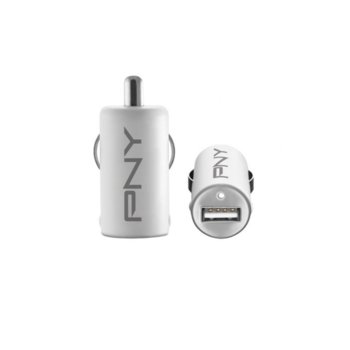 Зарядно за кола 12V/USB, бяло-5V/2100mA