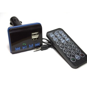 FM трансмитер DeTech, Bluetooth, дистанционно, поддържа SD карти и USB | JAR Computers DeTech FM трансмитер