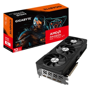 Видео карта AMD Radeon RX 7700 XT, 12GB, Gigabyte Gaming OC, PCI-E 4.0, GDDR6, 192-bit, DisplayPort, HDMI | JAR Computers Gigabyte AMD Radeon RX 7700 XT 12GB Gaming OC