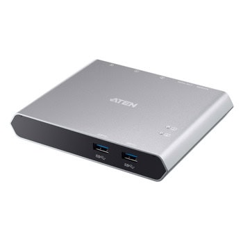 KVM суич ATEN US3310, от 2x USB A(ж) към 3x USB C(ж), 1x HDMI(ж), 3840x2160@30hz, сив | JAR Computers АTEN US3310