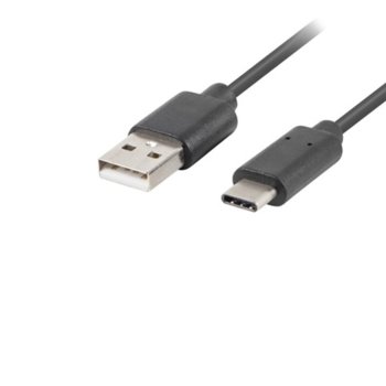 Кабел Lanberg CA-USBO-31CU-0018-BK, от USB Type A(м) към USB Type C(м), 1.8m, черен | JAR Computers Lanberg CA-USBO-31CU-0018-BK