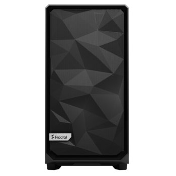 Кутия Fractal Design Meshify 2 Black TG Dark Tint, E-ATX/ATX/microATX/Mini-ITX, черна, 2x USB 3.0, 1 x USB 3.1 Type-C, с прозорец, без захранване | JAR Computers Fractal Design Meshify 2 Black TG Dark Tint