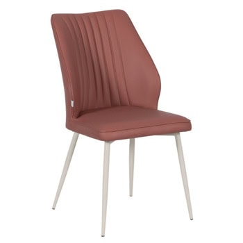 Трапезен стол Carmen Y, до 100kg., силиконова кожа, прахово боядисана метална база, червен | JAR Computers CarmenLAREDO 1 Y силиконова кожа - керемида