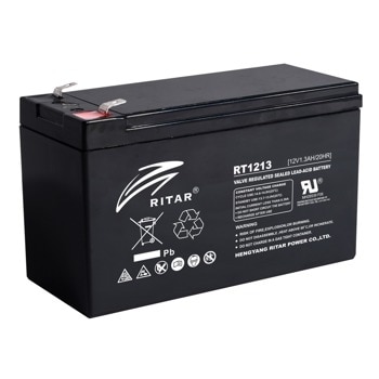 Акумулаторна батерия Ritar Power RT1213, 12V, 1.3Ah, AGM, T1 конектори image