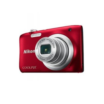 Nikon CoolPix A100 (червен) + Case Logic + 8 GB