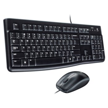 Комплект клавиатура и мишка Logitech Desktop MK120, черни, USB, кирилизирана по БДС image