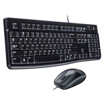 Комплект клавиатура и мишка Logitech Desktop MK120, черни, USB, кирилизирана по БДС | JAR Computers Logitech Desktop MK120