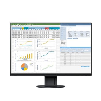 Монитор Eizo FlexScan EV2457 (EV2457-BK), 24.1" (61.21 cm) IPS панел, WUXGA, 5ms, 1000:1, 350 cd/m2, DisplayPort, HDMI, DVI-D | JAR Computers Eizo FlexScan EV2457 EV2457-BK