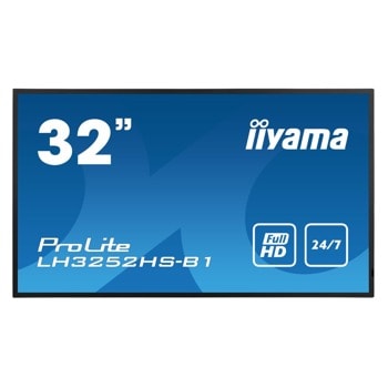 Публичен дисплей IIYAMA LH3252HS-B1, 31.5" (80.01cm) Full HD LED дисплей, HDMI, DVI-D, VGA, USB image