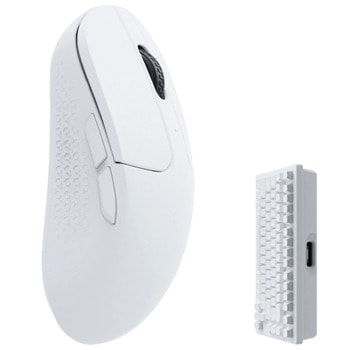 Мишка Keychron M3 Mini White 4000Hz, оптична (26 000dpi), жична/безжична, Bluetooth, 2.4GHz, USB-C, бяла, PixArt PAW 3395 сензор | JAR Computers Keychron M3 Mini 4000Hz White M3M-A5