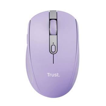 Мишка Trust Ozaa (25384), оптична (3200 dpi), безжична, Bluetooth, USB, лилава, 6 бутона | JAR Computers Мишка Trust Ozaa purple 25384