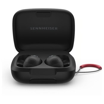 Слушалки Sennheiser Momentum Sport, безжични, микрофон, Bluetooth, ANC шумопотискане, IP55 защита, aptX adaptive кодек, до 5.5 часа време на работа, черни | JAR Computers Слушалки Sennheiser Momentum Sport Black