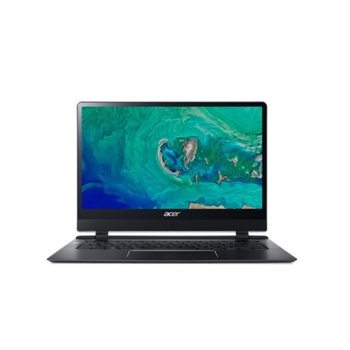 Лаптоп Acer Swift 7 SF714-51T-M64V (NX.GUHEH.001), 4G/LTE, двуядрен Kaby Lake Intel Core i7-7Y75 1.3/3.6 GHz, 14" (35.56 cm) Full HD IPS Glare Touchscreen Display, (Type C), 8GB, 256GB SSD, Windows 10, 1.2 kg | JAR Computers Acer Swift 7 SF714-51T-M64V NX.GUHEH.001