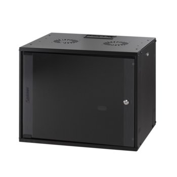 Комуникационен шкаф Mirsan MR.WTC09U50.01, 19", 9U, 540 x 440 x 500 мм, за монтаж на стена, черен | JAR Computers Mirsan MR.WTC09U50.01