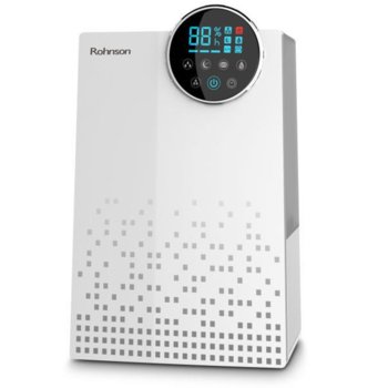 Овлажнител Rohnson R 9507, капацитет до 450 мл./ч., LED дисплей и дистанционно управление, таймер до 10 часа, система за добавяне на аромати, 30 W, бял | JAR Computers Rohnson R-9507