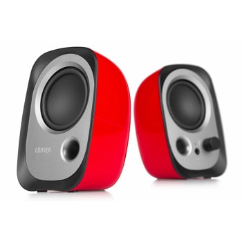 Тонколони Edifier R12U, 2.0, 4W RMS (2W + 2W), USB, 3.5 mm жак, червени | JAR Computers Тонколони Edifier R12U Red