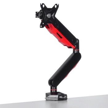 Стойка за монитор Carmen CR-530, за плот, за екрани от 17" до 30", VESA до 100x100, до 9кг., регулируема, 2x USB, черна | JAR Computers Carmen CR-530 - черно - червена 3510053