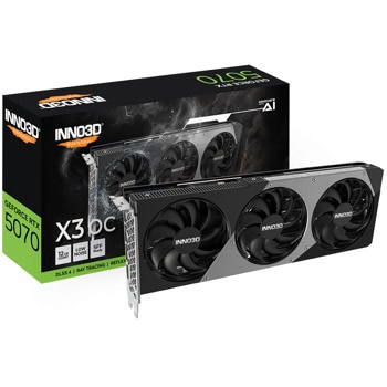 Видео карта Nvidia GF RTX 5070, 12GB, Inno3D X3 OC, PCI-E 5.0, GDDR7, 192-bit, DisplayPort, HDMI | JAR Computers Inno3D GF RTX 5070 12GB X3 OC