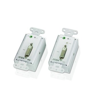 KVM екстендър ATEN VE606, от 1x DVI-D(ж), 1x 3.5мм жак(ж) към 1x DVI-D(ж), 1x 3.5мм жак(ж) чрез Cat 5e(2x RJ-45) кабел до 60м с 1080i резолюция, 2 устройства | JAR Computers ATEN VE606 KVM Extender