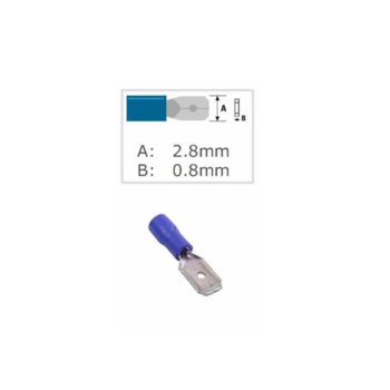 Кабелна обувка Fast On ST-172/st-162, 100 бр., синя | JAR Computers Fast On ST-172 / st-162 Blue