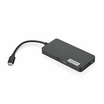 Докинг станция Lenovo GX90T77924, 1x USB C към 1 USB C(PD) 3x USB A, 1x HDMI, 1x SD/MicroSD четец, сива | JAR Computers Lenovo GX90T77924
