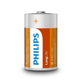 Батерии алкални Philips Longlife LR20(D), 1.5V | JAR Computers Батерии алкални Philips Longlife LR20(D), 1.5V