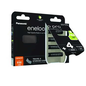 Акумулаторна батерия Panasonic Eneloop Pro, AAA, 1.2V, 930mAh, NiMH, 4 бр. | JAR Computers Батерия Panasonic Eneloop Pro BK-4HCDEC4BE 4 бр.