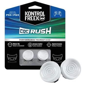 Сменяеми бутончета Thumb Grips KontrolFreek Performance Thumbsticks CQC Rush White (WH-8699-PS5), за PS4/PS5, за Dual Shock/DualSense, бели | JAR Computers KontrolFreek WH-8699-PS5
