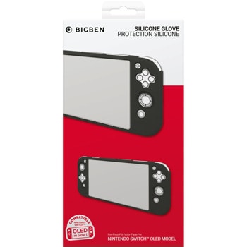 Калъф Big Ben Silicone Glove, за Nintendo Switch OLED, силиконов, черен | JAR Computers BigBen Silicon Glove Black