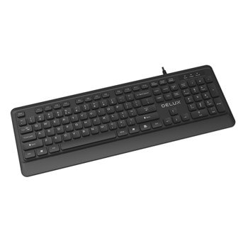 Клавиатура Delux K7009BU, USB, БДС кирилизация, черна | JAR Computers Delux K7009BU