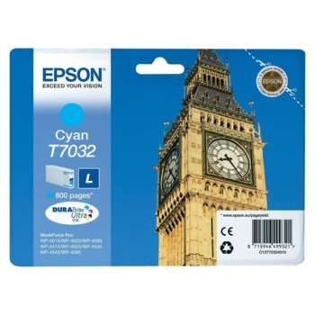 Касета за Epson WP4000/4500/4525 - Cyan - P№ C13T70324010 - Заб.: 800K | JAR Computers Epson (C13T70324010) Cyan