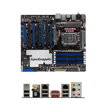 Дънна платка Asus P6T7 WS SuperComputer, X58, LGA1366 (i7 & XEON Support), DDR3, 7xPCI-E(SLi/CF), SB7.1, 2xLan1000, SATA & SAS RAID, 1394, CEB | JAR Computers Asus P6T7 WS SuperComputer